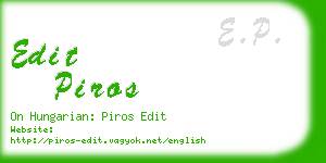 edit piros business card